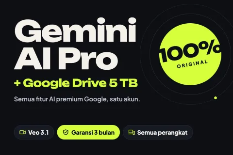 Gemini AI Pro + Google Drive 5 TB
